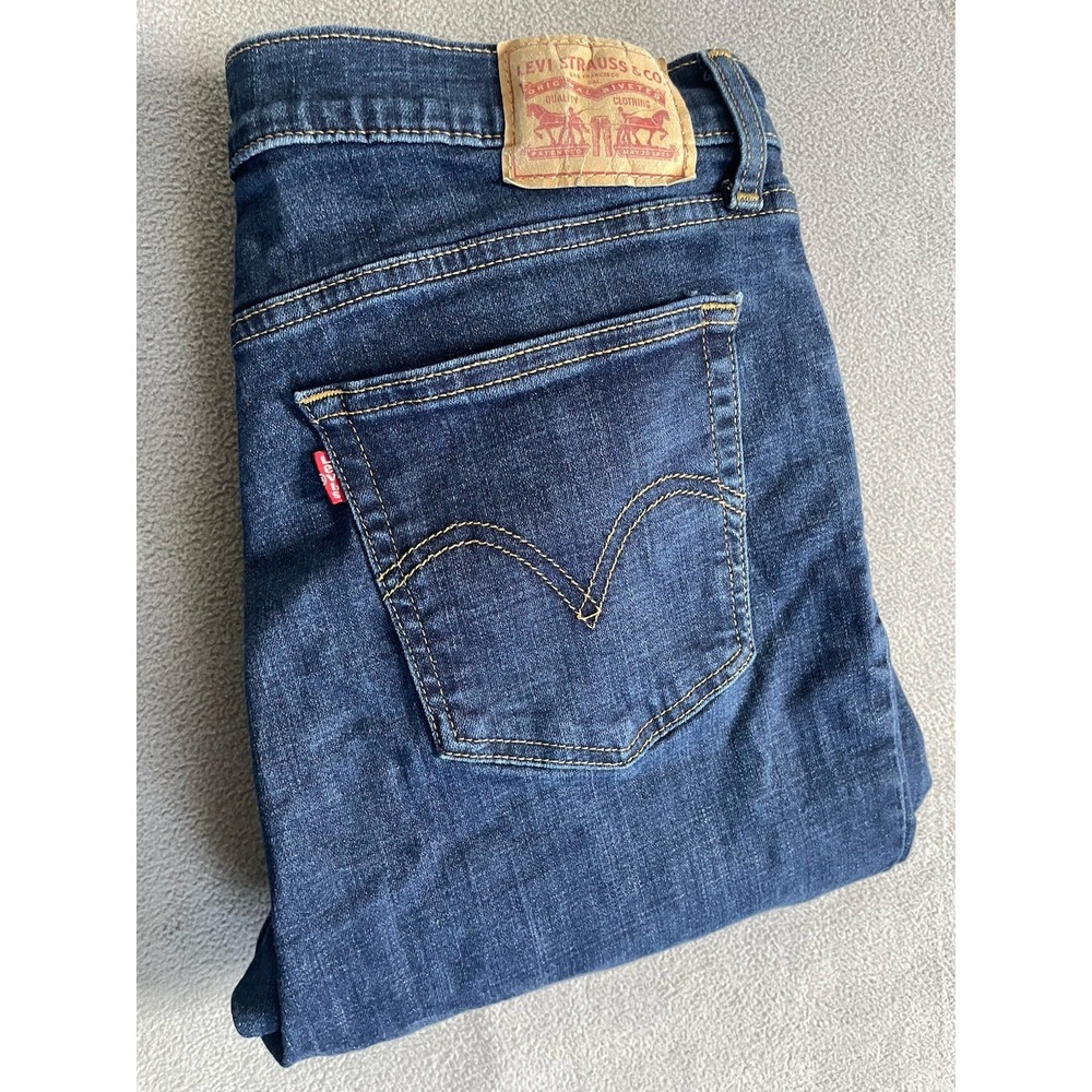 Levi's Boyfriend Jeans Blue Denim Stretch Women's Med Wash 30x27